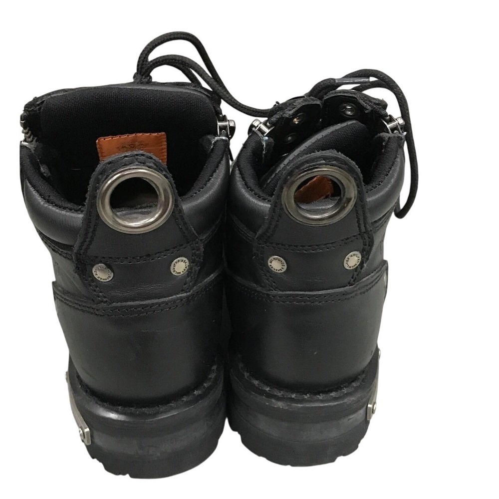 Milwaukee Leather MBL 9335 Boots Womens 6 Black DIRTY Moto Biker Zippers - Picture 4 of 5